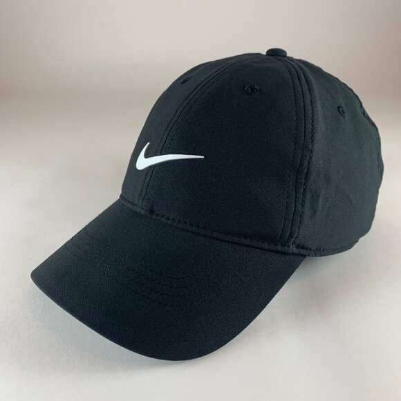 Nike Dri Fit Club Cap Black Snapback Hat Mens M/L - Picture 1 of 5